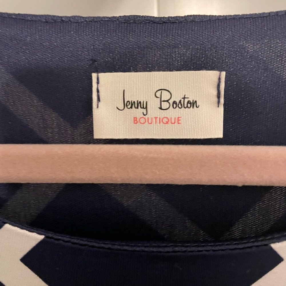 Jenny Boston Boutique Navy Maxi Dress Large View 3